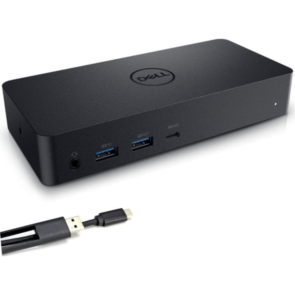 Dell D6000 Usb-C Triple Docking Station, Up To Three 4K Displays Via Usb-C, Uhd 5K, Usb 3.0, Gigabit Ethernet, 130-Watt Ac Adapter, Charges Up To 65W Laptop Via Usb-C, 452-Bcyt 452-Bcyh (Renewed)