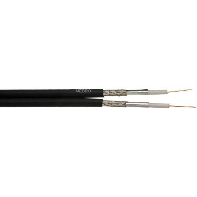 Webro WF65 SKY+ Twin Shotgun Satellite Cable Black