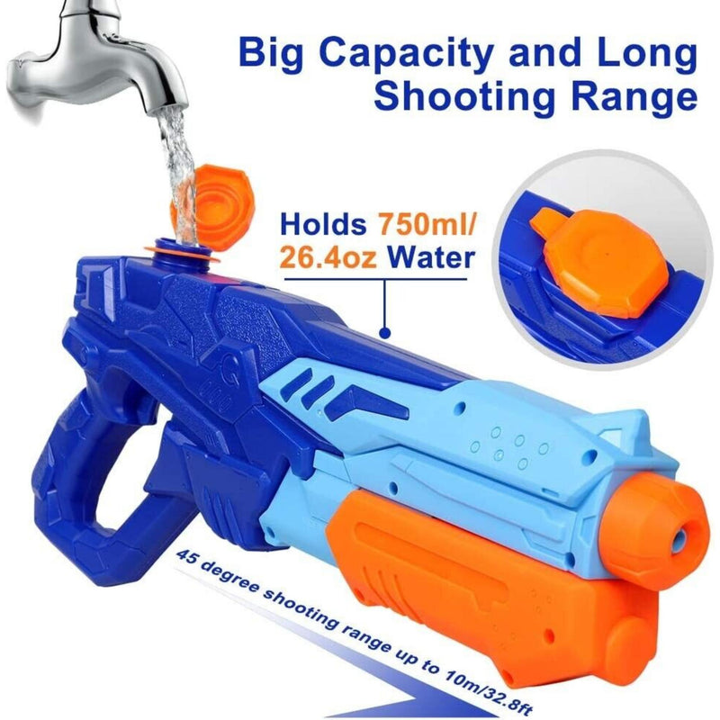 MOZOOSON Water Gun Toy for Kids, Powerful Water Pistol with 750ML Moisture