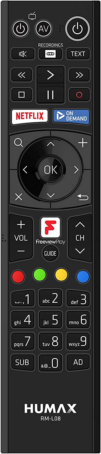 Humax FVP-4000T Freeview Play HD Enregistreur TV 1 To Moka : :  High-Tech